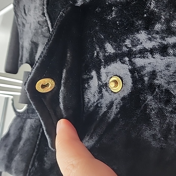 Vintage Moschino Jeans Crushed Velvet High Waisted Legging Trouser Pants - Picture 5 of 11